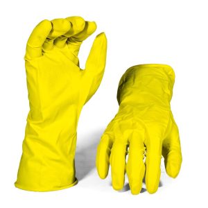 Black Industrial Rubber Glove Rough Palm 55cm – Pack Of 12 Pairs