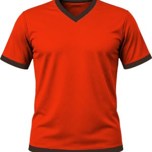 +27 Kiddies V-Neck T-shirt, Fitted Short Sleeve, Reverse Birdseye