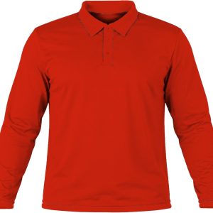 +27 Kiddies Golf Shirt, Fitted Long Sleeve, Birdseye