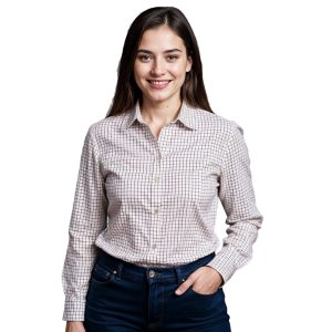 Branford Red & Blue Check Lounge Shirt Ladies